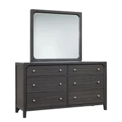 Mor Furniture Bedroom Sets|Easton Upholstered Bed, Dresser, Mirror & Nightstand In , Ca King Natural