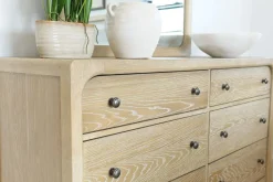 Mor Furniture Bedroom Sets|Easton Upholstered Bed, Dresser, Mirror & Nightstand In , Ca King Natural