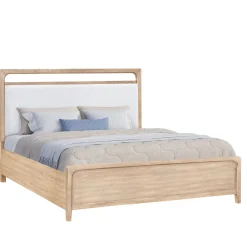 Mor Furniture Bedroom Sets|Easton Upholstered Bed, Dresser, Mirror & Nightstand In , Ca King Natural