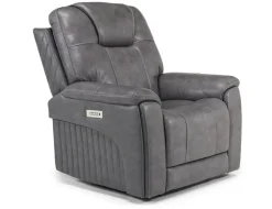 Mor Furniture Recliners|Echo 3 Power Recliner In Rainier Storm Leather