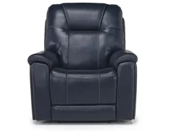 Mor Furniture Recliners|Echo 3 Power Recliner In Rainier Storm Leather