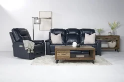 Mor Furniture Recliners|Echo 3 Power Theater Recliner W/ Immersive Sound In Rainier Walnut Leather