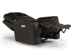 Mor Furniture Recliners|Echo 3 Power Theater Recliner W/ Immersive Sound In Rainier Walnut Leather