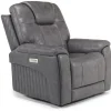 Mor Furniture Recliners|Echo 3 Power Theater Recliner W/ Immersive Sound In Rainer Storm Leather