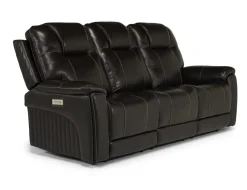Mor Furniture Immersive Sound Sofas|Sofas|Echo 3 Power Theater Sofa W/ Immersive Sound In Rainier Walnut Leather