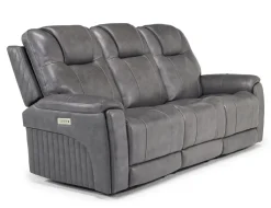 Mor Furniture Immersive Sound Sofas|Sofas|Echo 3 Power Theater Sofa W/ Immersive Sound In Rainier Walnut Leather