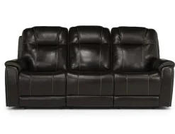 Mor Furniture Immersive Sound Sofas|Sofas|Echo 3 Power Theater Sofa W/ Immersive Sound In Rainier Walnut Leather