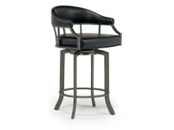 Mor Furniture Counter Height Stools|Barstools|Edy Counter Height Stool In Mineral & Black, Swivel