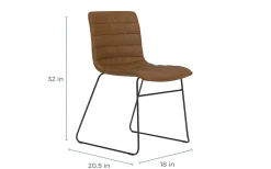 Mor Furniture Dining Chairs|Ella Side Chair In Slate Leather