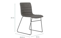 Mor Furniture Dining Chairs|Ella Side Chair In Slate Leather