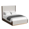 Mor Furniture Upholstered Beds|Beds|Elm Upholstered Bed W/ Lights In Brown, Queen