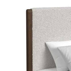 Mor Furniture Upholstered Beds|Beds|Elm Upholstered Bed W/ Lights In Brown, Queen