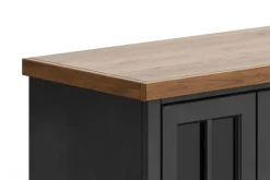 Mor Furniture Fireplace Tv Stands|Fireplaces|Eloise Fireplace Console In Black & Whiskey, 96 Inch