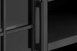 Mor Furniture Fireplace Tv Stands|Fireplaces|Eloise Fireplace Console In Black & Whiskey, 96 Inch
