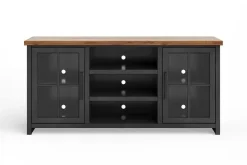 Mor Furniture Media Consoles & Hutches|Tv Stands|Eloise Media Console In Black & Whiskey, 66 Inch