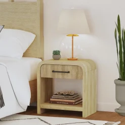 Mor Furniture Nightstands|Emberly 2 Drawer Nightstand In Black