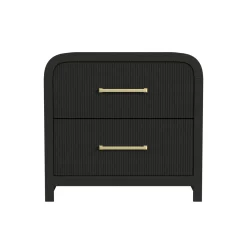Mor Furniture Nightstands|Emberly 2 Drawer Nightstand In Black