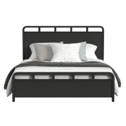 Mor Furniture Bedroom Sets|Emberly Panel Bed, Dresser, Mirror & Nightstand In Black, Twin