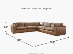 Mor Furniture Modular Sofas|Sectionals|Emillia 5 Piece Sectional In Caramel