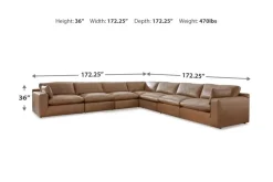 Mor Furniture Modular Sofas|Sectionals|Emillia 7 Piece Sectional In Caramel