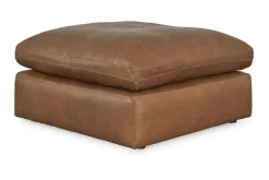 Mor Furniture Ottomans|Emillia Oversized Ottoman In Caramel Leather