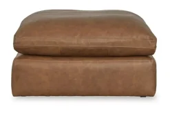 Mor Furniture Ottomans|Emillia Oversized Ottoman In Caramel Leather
