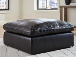 Mor Furniture Ottomans|Emillia Oversized Ottoman In Caramel Leather