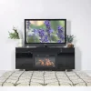 Mor Furniture Fireplace Tv Stands|Fireplaces|Enterprise Console W/ Fireplace Insert In Black, 72 Inch