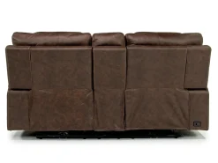 Mor Furniture Reclining Loveseats|Loveseats|Estilo 2 Power Console Loveseat In Canyon Gray