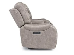 Mor Furniture Reclining Loveseats|Loveseats|Estilo 2 Power Console Loveseat In Canyon Gray