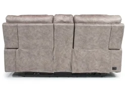 Mor Furniture Reclining Loveseats|Loveseats|Estilo 2 Power Console Loveseat In Canyon Gray