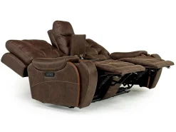 Mor Furniture Reclining Loveseats|Loveseats|Estilo 2 Power Console Loveseat In Canyon Gray
