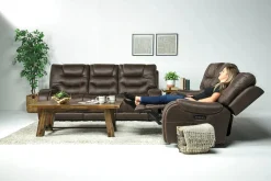 Mor Furniture Reclining Sofas|Sofas|Estilo 2 Power Sofa In Canyon Gray