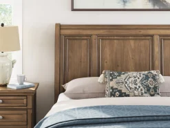 Mor Furniture Beds|Feddinger Sleigh Bed In Medium Brown, Queen