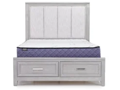 Mor Furniture Bedroom Sets|Fiona Storage Bed, Dresser, Mirror & Nightstand In Mist Gray, Queen