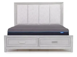 Mor Furniture Bedroom Sets|Fiona Storage Bed, Dresser, Mirror & Nightstand In Mist Gray, Queen