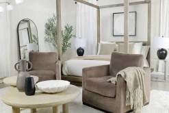 Mor Furniture Chairs|Flax Swivel Chair In Coffee Leather