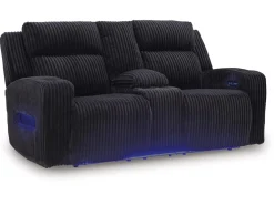 Mor Furniture Reclining Loveseats|Loveseats|Forest Lake 2 Power Console Loveseat In Alloy