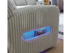 Mor Furniture Reclining Loveseats|Loveseats|Forest Lake 2 Power Console Loveseat In Alloy