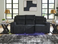 Mor Furniture Reclining Sofas|Sofas|Forest Lake 2 Power Sofa W/ Drop Down Table In Alloy