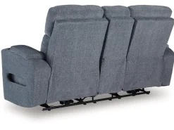 Mor Furniture Reclining Sofas|Sofas|Forest Lake 2 Power Sofa W/ Drop Down Table In Alloy