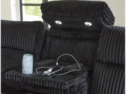Mor Furniture Reclining Sofas|Sofas|Forest Lake 2 Power Sofa W/ Drop Down Table In Alloy