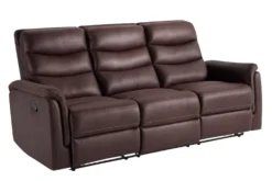 Mor Furniture Reclining Sofas|Forte Reclining Sofa & Console Loveseat In Dark Brown