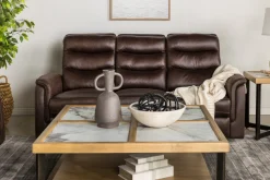 Mor Furniture Reclining Sofas|Sofas|Forte Reclining Sofa In Dark Brown