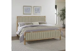 Mor Furniture Upholstered Beds|Beds|Furano Channel Upholstered Panel Bed In Ginger, Full