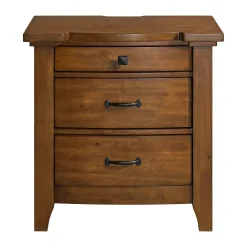 Mor Furniture Nightstands|Gage 3 Drawer Nightstand In Chestnut