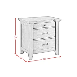 Mor Furniture Nightstands|Gage 3 Drawer Nightstand In Chestnut