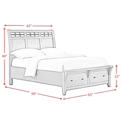 Mor Furniture Storage Beds|Beds|Gage Sleigh Bed W/ Storage In Chestnut, Queen