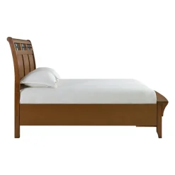 Mor Furniture Storage Beds|Beds|Gage Sleigh Bed W/ Storage In Chestnut, Queen