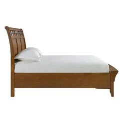 Mor Furniture Storage Beds|Beds|Gage Sleigh Bed W/ Storage In Chestnut, Queen